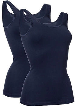 Conta Feinripp Damen-Unterhemd 2er-Pack blau