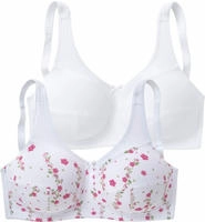 petite fleur Entlastungs-BH Packung, 2 St&uuml;ck, ohne B&uuml;gel, mit breiteren Tr&auml;gern&ndash;