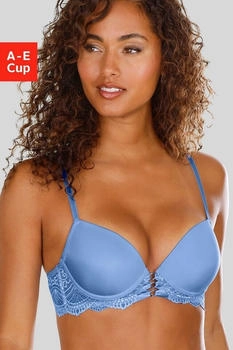 Lascana Push-up-BH Eleonora satin-optik hellblau
