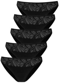 Vivance Dreams Bikinislip 5er-Pack schwarz