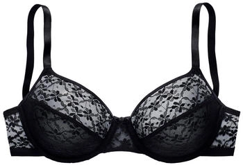 Vivance Dreams Bügel-BH blumige Spitze Balconnet schwarz