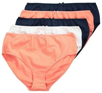 Ulla Popken Midislips 5er-Pack punkte koralle