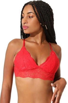 yenita Bustier ohne Bügel aus feiner Spitze rot