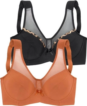 Petite Fleur Entlastungs-BH schwarz terracotta E