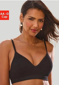 Lascana Push-up-BH COMFY BRA ohne B&uuml;gel schwarz