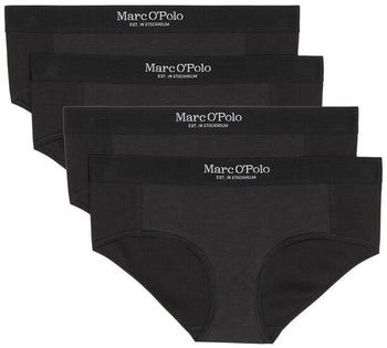 Marc O'Polo Hipster 4er Pack Iconic Rib schwarz