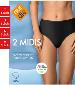 Nur Die Midislip Slip Midi 4-St schwarz