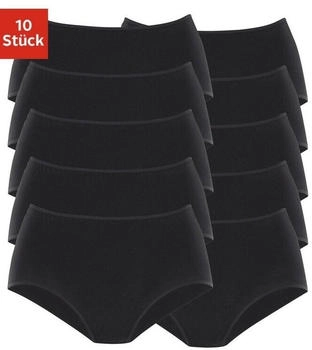Petite Fleur Taillenslip 10er-Pack elastische Baumwolle schwarz