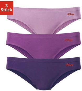 S.Oliver Bikinislip 3er-Pack bunt beere-lila