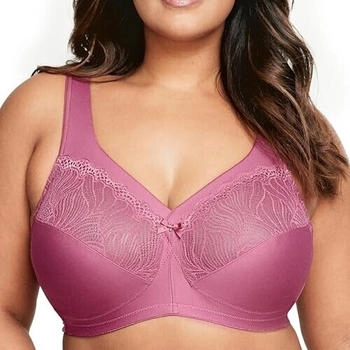 Glamorise MagicLift Natürlicher Stütz-BH Ohne Bügel #1010 Rot-violett 100E