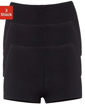 Petite Fleur Panty 3er-Pack aus elastischer Baumwolle schwarz