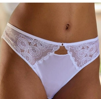 Lascana Tanga extravaganten Spitzeneinsätzen weiß