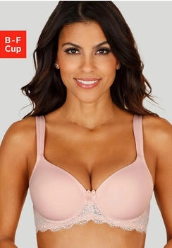 Lascana Schalen-BH Bügel nahtlos vorgeformte Cups Spitzendetails rose