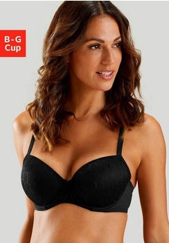Lascana Schalen-BH Chiara graphisches Netz-Muster schwarz