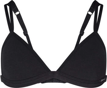Skiny Bustier Triangel BH gepaddet Cotton Stretch schwarz