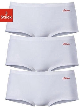 S.Oliver Panty 3er-Pack aus elastischer Baumwoll-Qualit&auml;t wei&szlig;