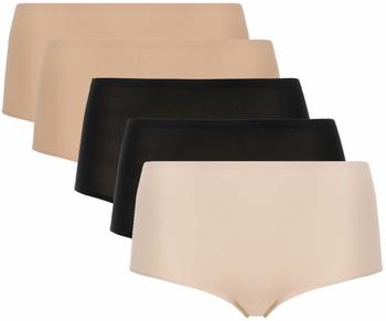 Chantelle Soft Stretch One Seamless Brief Slip schwarz nude blush 5er-Pack