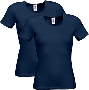 Erwin Müller Damen-Unterhemd 2-Arm 2er-Pack marine