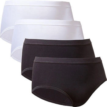 Conta Feinripp Damen-Taillenslip 4er-Pack schwarz