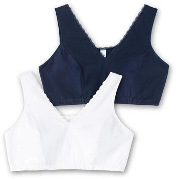 Sheego Damen BH marine weiß