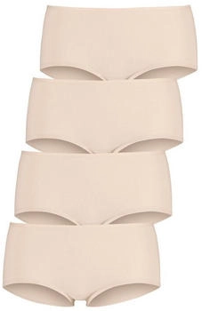 Lascana Hipster 4er-Pack elastische Baumwolle beige champagner
