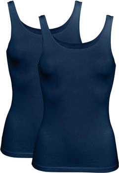Erwin Müller Single-Jersey Damen-Unterhemd 4er-Pack blau