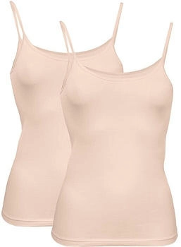 Erwin Müller Single-Jersey Damen-Unterhemd 2er-Pack braun beige