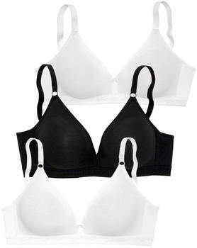 Petite Fleur Bralette-BH St&uuml;ck 2xwei&szlig; 1xschwarz