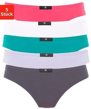 H.I.S Jeans String 5er-Pack elastische Baumwolle anthrazit weiß mint flieder pink