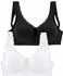 Petite Fleur Soft-BH Stück schwarz weiß E