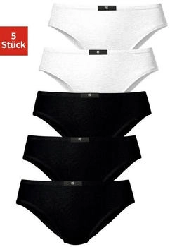 H.I.S Jeans Slip 5er-Pack elastische Baumwolle schwarz wei&szlig;