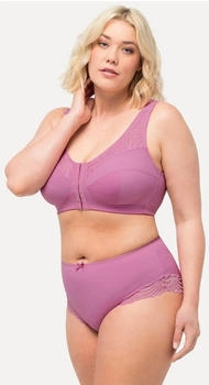 Ulla Popken Miederhose Midislip seitlich transparente Spitze altrosa