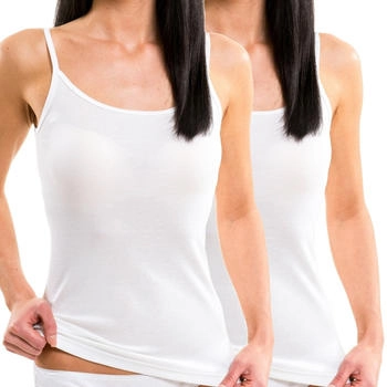 Hermko 61560 2er Pack Damen Funktionswäsche Top 100% Polyester
