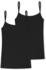 Schiesser Damen Spaghettitop 2-Pack schwarz