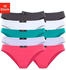H.I.S Jeans Slip 10er-Pack anthrazit weiß mint flieder pink