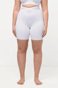 Ulla Popken Miederhose Shaping-Panty breiter Meshbund Wickeleffekt schneewei&szlig;