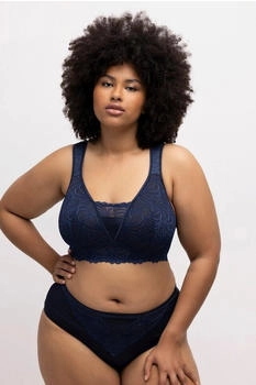 Ulla Popken Damen Bralette In Übergrößen – Spitze, Mit Nackenschnürung, Bequeme Plus Size Unterwäsche