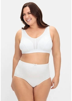 Sheego Bügelfreier BH transparenten Mesh-Einsätzen weiß