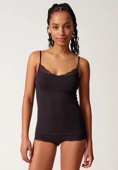 Skiny Unterhemd Classicotton schwarze verstellbare Träger