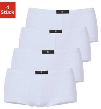 H.I.S Jeans Panty 4er-Pack elastische Baumwolle weiß
