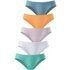 Petite Fleur Bikinislip 5er-Pack Pikee-Qualität mint weiß flieder apricot hellblau