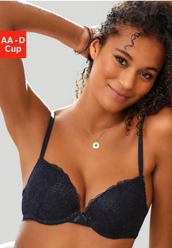Vivance Dreams Push-up-BH rundherum floraler Spitze midnight blue