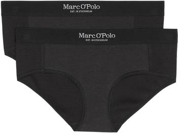 Marc O'Polo Iconic Rib 2-Pack Panty Hipster schwarz