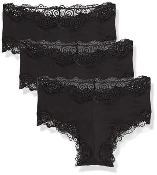 Maidenform gewellte Spitze 3er-Pack Hipster-Höschen schwarz M