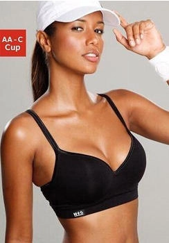 H.I.S Jeans Sport-BH Push-up-Kissen schwarz