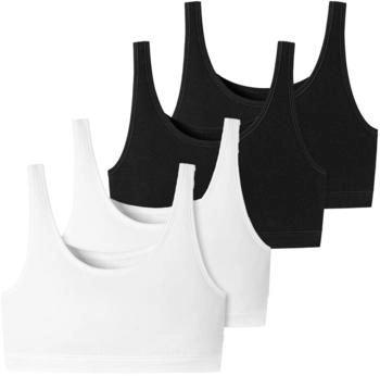 Schiesser Bustier Organic Cotton schwarz weiss