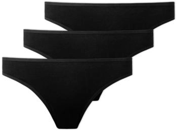 Snocks 3er-Pack String schwarz beige rose