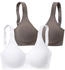 Petite Fleur Damen BH grau weiß