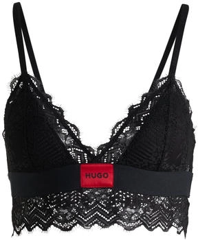 HUGO BH mit Spitzenbesatz und rotem Logo-Label - Style TRIANGLE RL LACE 50535060 Schwarz
