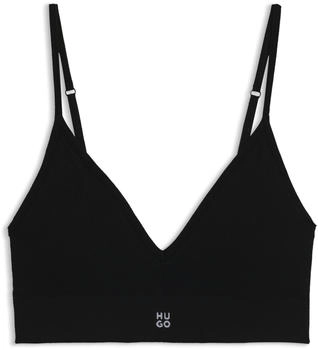 HUGO Nahtloses Bralette mit Ripp-Struktur und herausnehmbaren Polstern - Style BRALETTE SEAMLESS 50545745 Schwarz